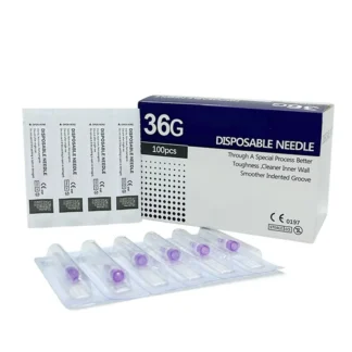 Disposable 36G Mesotherapy Needles – 100 Box